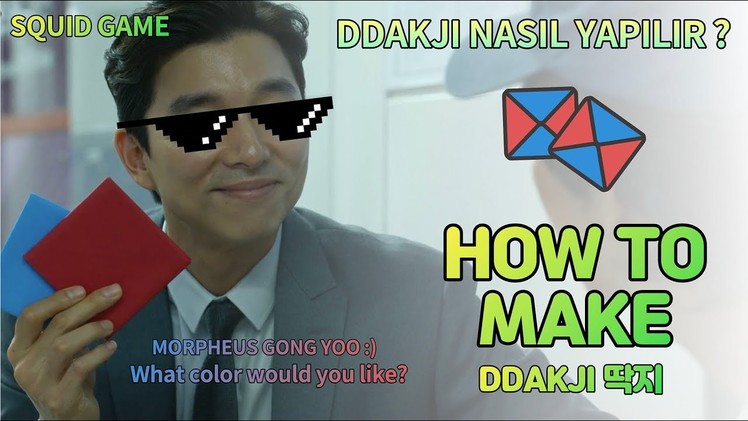 SQUID GAME DDAKJI with Gong Yoo (How to make Ddakji)