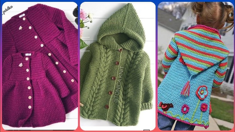 Stunning Hand Knitting Baby girls Sweaters. coats free patterns