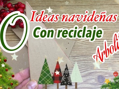 10 Ideas NAVIDEÑAS 2021-2022. Arbolitos Navideños. Christmas decorations. decorações de Natal