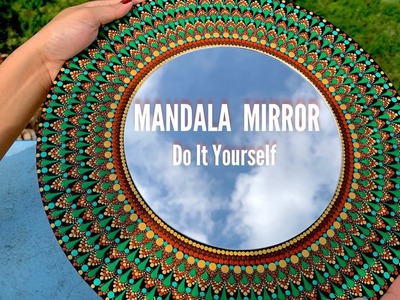 #38 How to make Mandala Mirrors | DIY | Mirror Tutorial | Home Decor ideas | Dot Art Ideas | Mandala
