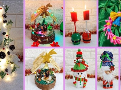 6 Christmas Decoration ideas with Very low Budget | Best out of waste Christmas craft ideas????82