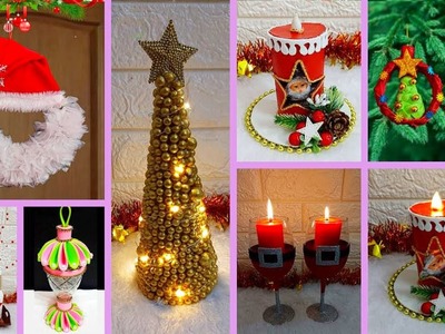 DIY 7 Very low Budget  Christmas Decoration ideas | Best out of waste Christmas craft ideas????83