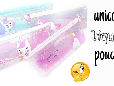 DIY cute liquid unicorn pouch