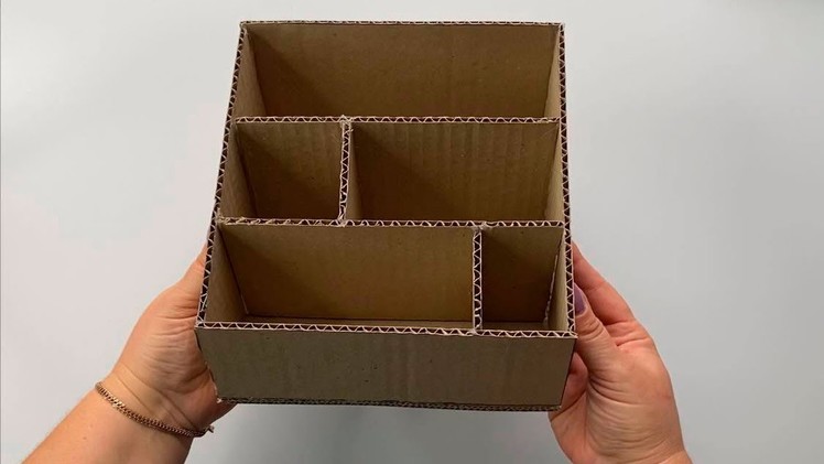 DIY How to make a cardboard organizer