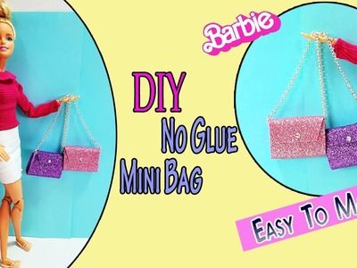 DIY Mini Handbag For Barbie | How to make Fashion Shoulder Bag for Doll | Easy Barbie Crafts