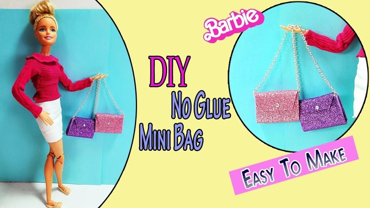 DIY Mini Handbag For Barbie | How to make Fashion Shoulder Bag for Doll | Easy Barbie Crafts