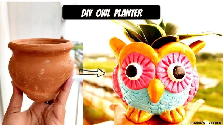 DIY Owl Planter Using Wall Putty || Wall Putty Planter Ideas || Planter Making At Home ||