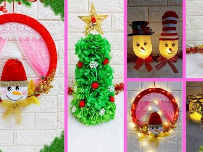 DIY Very low Budget 6 Christmas Decoration ideas at home |Best out of waste Christmas craft ideas????80