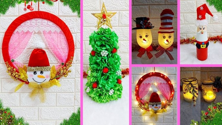 DIY Very low Budget 6 Christmas Decoration ideas at home |Best out of waste Christmas craft ideas????80