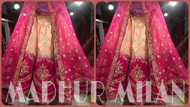 Double Shade BRIDAL Handwork Lehenga in Gota-Patti by Madhur Milan at Chandni Chowk #shorts #trend