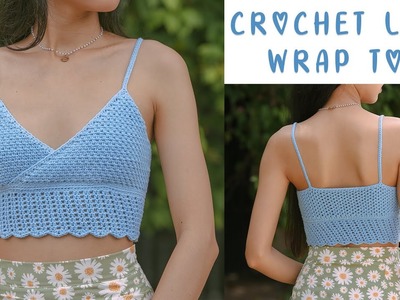 Easy Crochet Lacy Wrap Top Tutorial | Chenda DIY