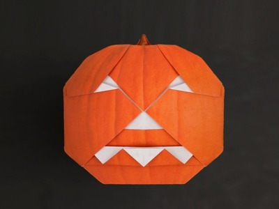 Easy Origami Halloween Pumpkin || Jack o' Lantern || How to fold