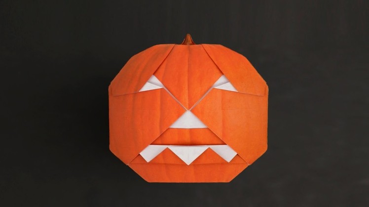 Easy Origami Halloween Pumpkin || Jack o' Lantern || How to fold