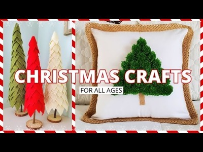 ⭐GORGEOUS CHRISTMAS & WINTER CRAFT IDEAS FOR ALL AGES | DIY Pom Pom tree pillow, FELT Christmas tree