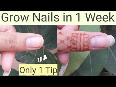 Grow Super Long Nails in 1 Week Challenge|How to grow Nails Long | Live Proof|Long nails remedy Tips