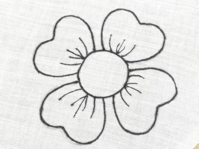 Hand Embroidery Zig Zag Flower Embroidery Design using Easy Stitches