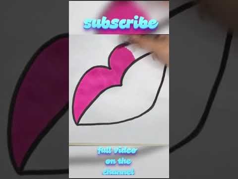 How to draw lips - coloring book |  DRAWING EASY | THE HEVS