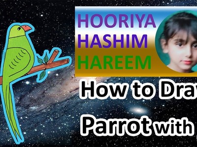 How to Draw Parrot with 5 | HHH WORLD | Drawing with Trick