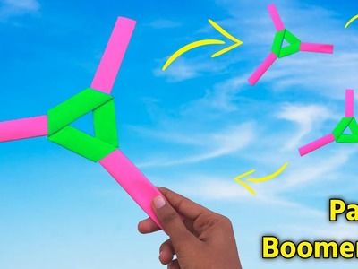 How to make paper boomerang , how to make paper plane , how to mwke paper plane which comes back