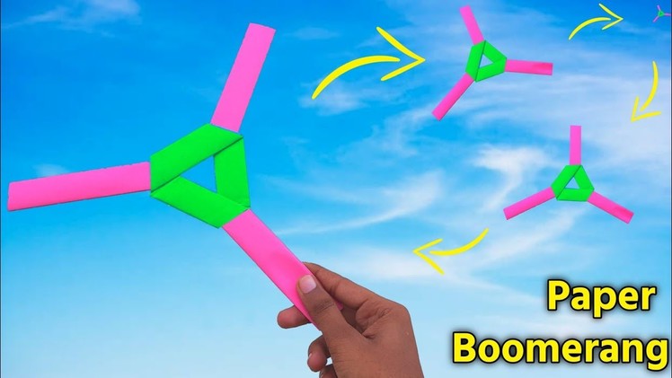 How to make paper boomerang , how to make paper plane , how to mwke paper plane which comes back
