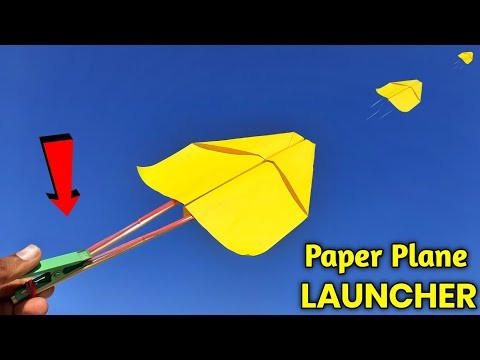 How to make paper plane launcher , clip plane launcher , how to make paper plane