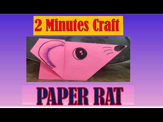 How to make paper Rat | Origami | Easy kids origami | DIY | Origami Rat instructions for Kids