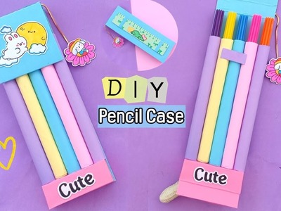 How to make pencil case.Handmade paper pencil case.Diy pencil case.DIY school supplies pencil box