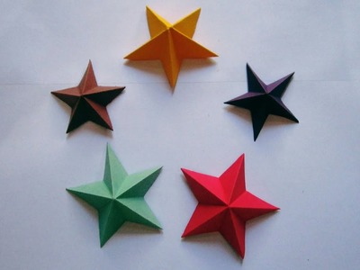 How To Make Star With Paper. DIY Star Making.3d Paper Star.DIY Paper Craft Ideas