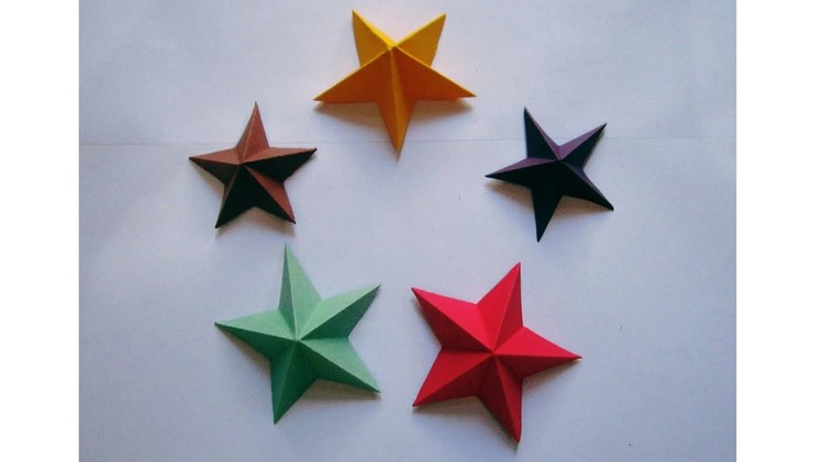 How To Make Star With Paper. DIY Star Making.3d Paper Star.DIY Paper Craft Ideas