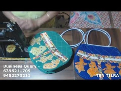 MAKING FESTIV. PARTY WEAR HANDBAG- AT HOME- STEP BY STEP- TUOTORIAL