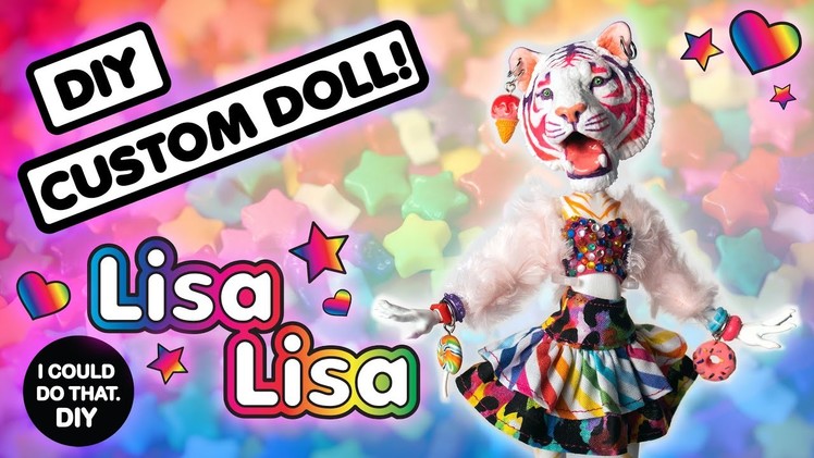 MONSTER HIGH REPAINT! DIY CUSTOM DOLL - LISA LISA - RAINBOW TIGER