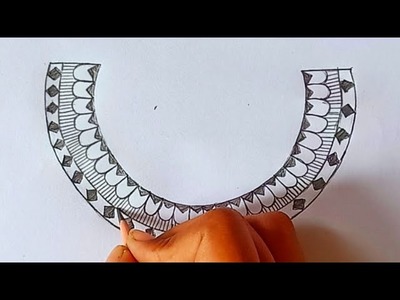 Necklace Design Drawing || Easy Jewellery Drawing || SAKSHI SHINDE ARTS