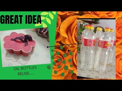 ⭐????Oil Bottles Reuse ldea!! ????\DIY Bangles Box.Organizer Idea#