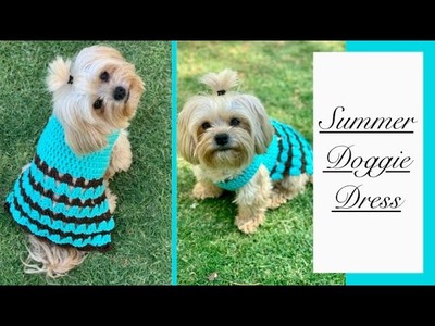 Crochet a dog summer dress | Size small | Full free tutorial