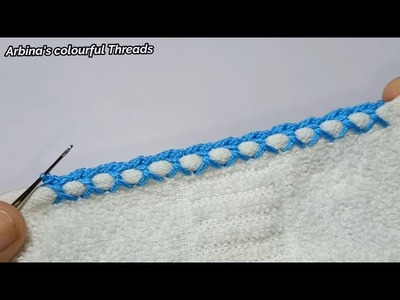 Crochet Attractive Border Lace Design, Crochet For Beginners @ARBINA'S COLOURFUL THREADS