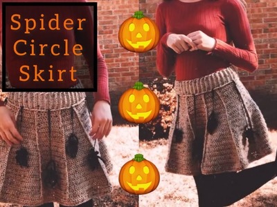 Crochet Halloween Spider Circle Skirt