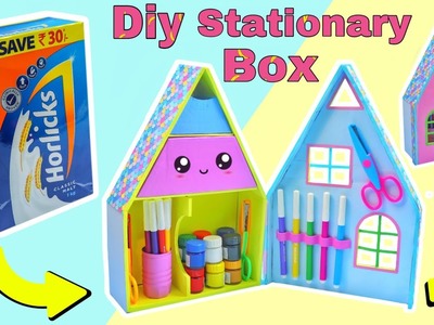 DIY Awesome Desk Organizer with waste box || How to make desk organizer with cardboard