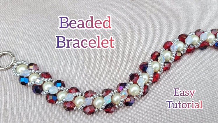 DIY Beaded Pearl and Czech Crystal Bracelet. Easy Jewellery making Tutorial ????