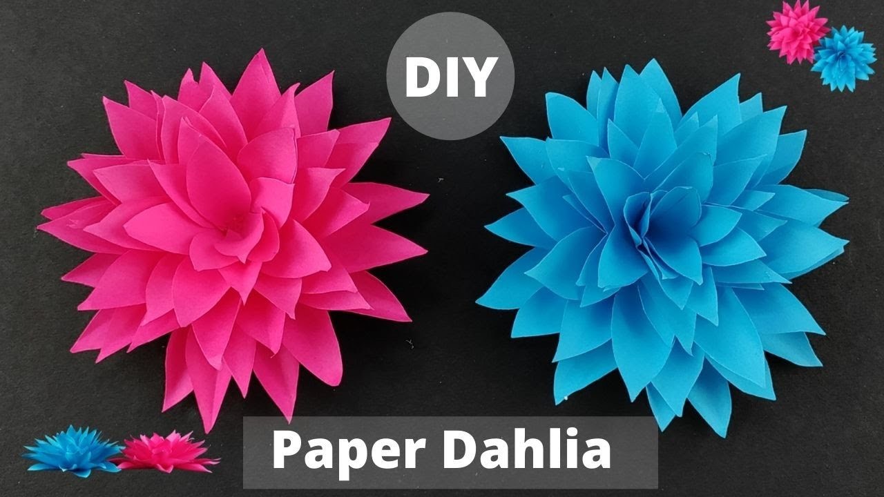 DIY Dahlia paper tutorial - Quilting Dahlia paper flower step by step