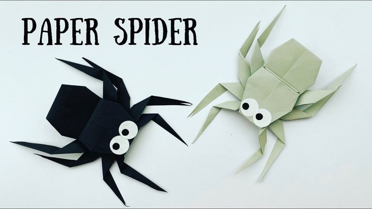 DIY How To Make PAPER SPIDER. Paper Craft. ORIGAMI SPIDER For Halloween. Halloween Craft 2021