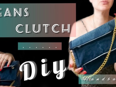 Diy Jeans Clutch  Bag.Transformation Old Jeans into a Bag.bag making tutorial