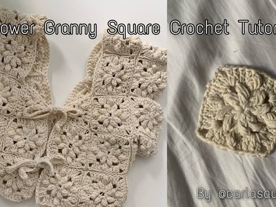 Flower Granny Square Crochet Tutorial