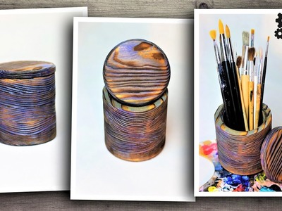 How to burn wood with color - DIY. Sposób na barwienie opalonego drewna. Think Tree