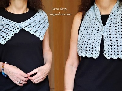 How to Crochet an Easy Lace Scarf with Cotton Yarn for Beginners | Heklani šal |