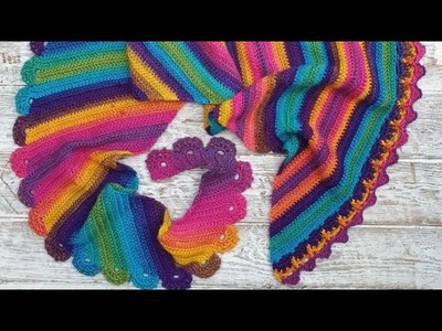 How to crochet an easy shawl step by step