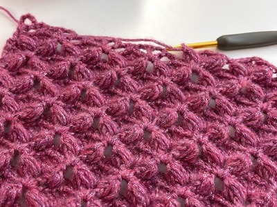 How To Crochet An Easy Stitch. Ideal For Blankets And Shawls