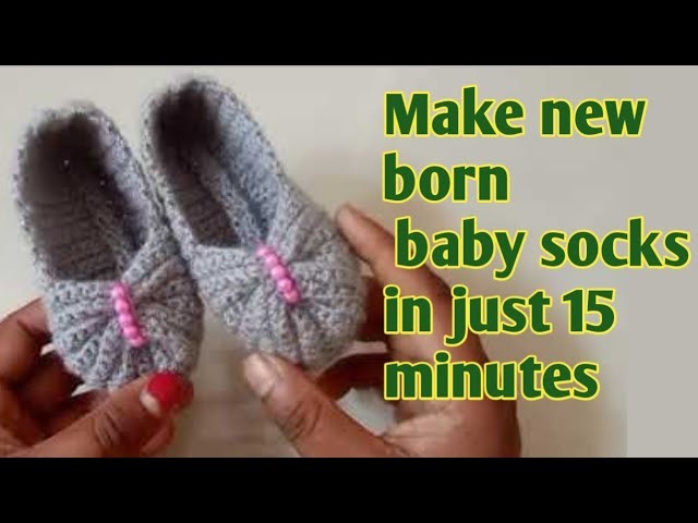 How to crochet baby socks.New born baby booties design.crochet socks banane ka tarika