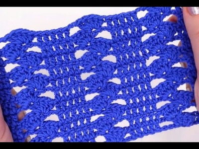 How to crochet block and shell stitch for jacket blanket tutorial by marifu6a