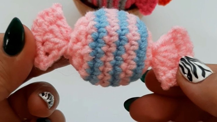 How to crochet candy -Easy step by step tutorial