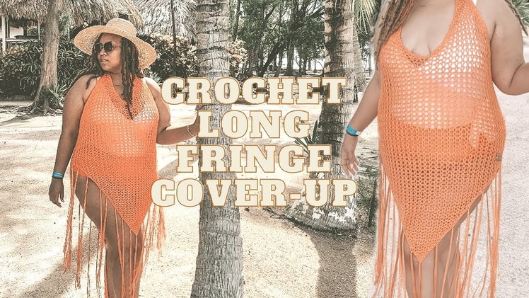 How to Crochet Long Fringe Cover-Up DIY Tutorial | Vlogtober Day 3 | Alexa Monet